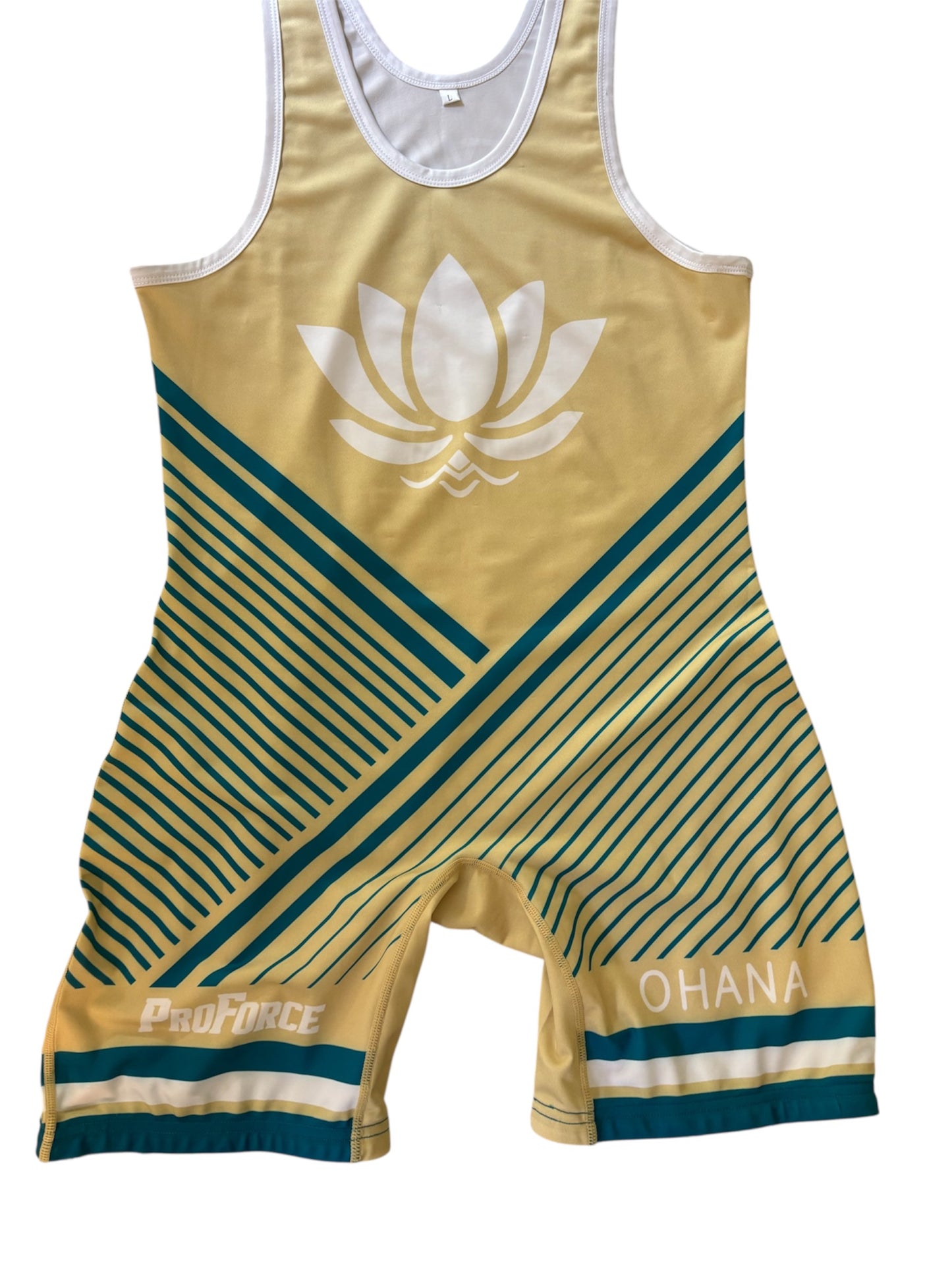 Ohana singlet teal/gold Women’s cut Adult M