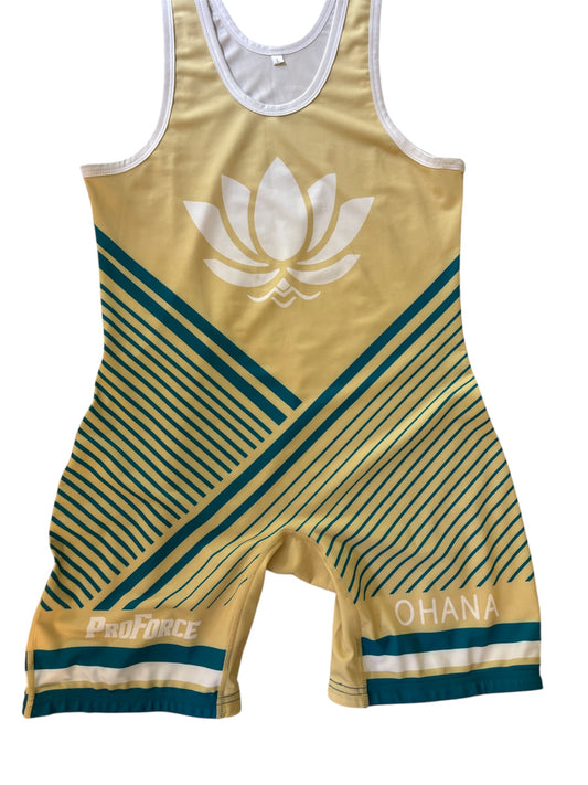 Ohana singlet teal/gold Women’s cut Adult M